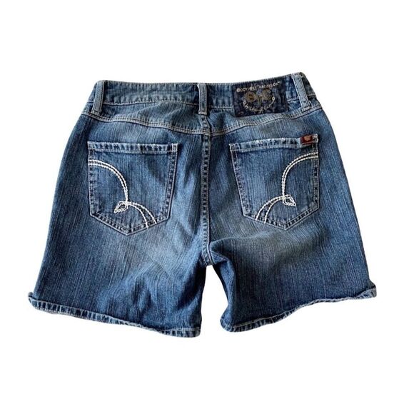 BTC  BootHeel Sheryl Crow Fairfax High Rise Denim Jean Shorts Size 27/4 - Picture 2 of 6